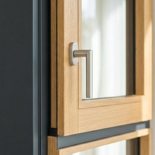 Poignée de fenêtre avec serrure de sécurité et quincaillerie anti-effraction Trigoni